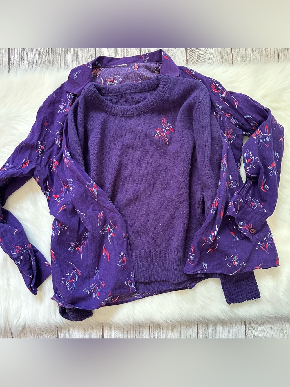 Vintage Blouse and Sweater Set